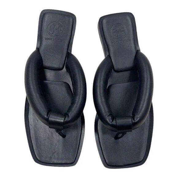 Tory Burch Nevada Thong Puffy Leather Sandals Flats Size 8 $298 - Picture 2 of 10